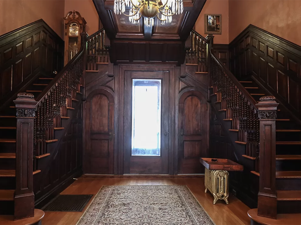 beautiful staircase at Oaks Manor Churchville, NY
